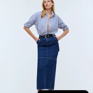 Madewell Blue Denim Maxi Skirt
